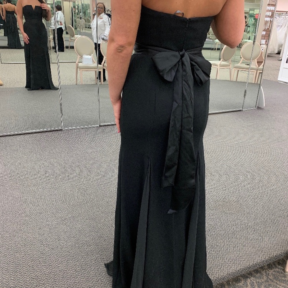 Vera wang strapless bridesmaids dress.